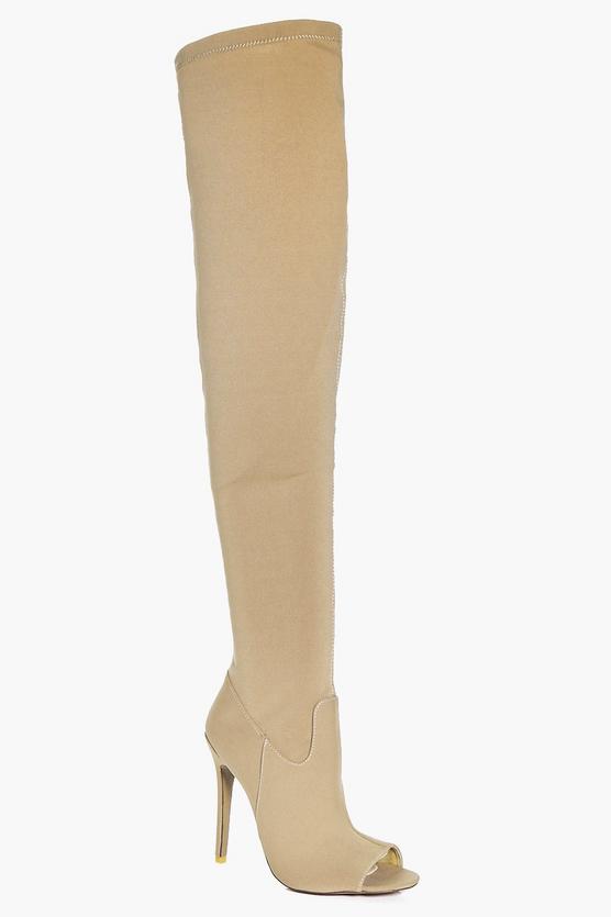 Martha Peeptoe Over The Knee Boot